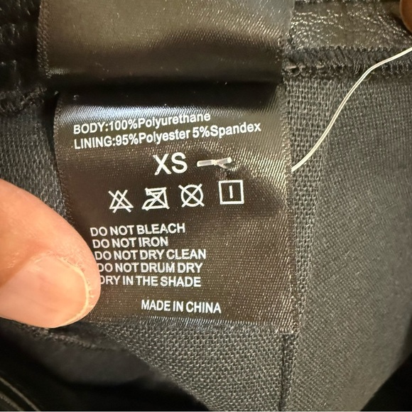 NWT Ginasy faux leather mini skirt wrap , high waisted, A line - Picture 10 of 12